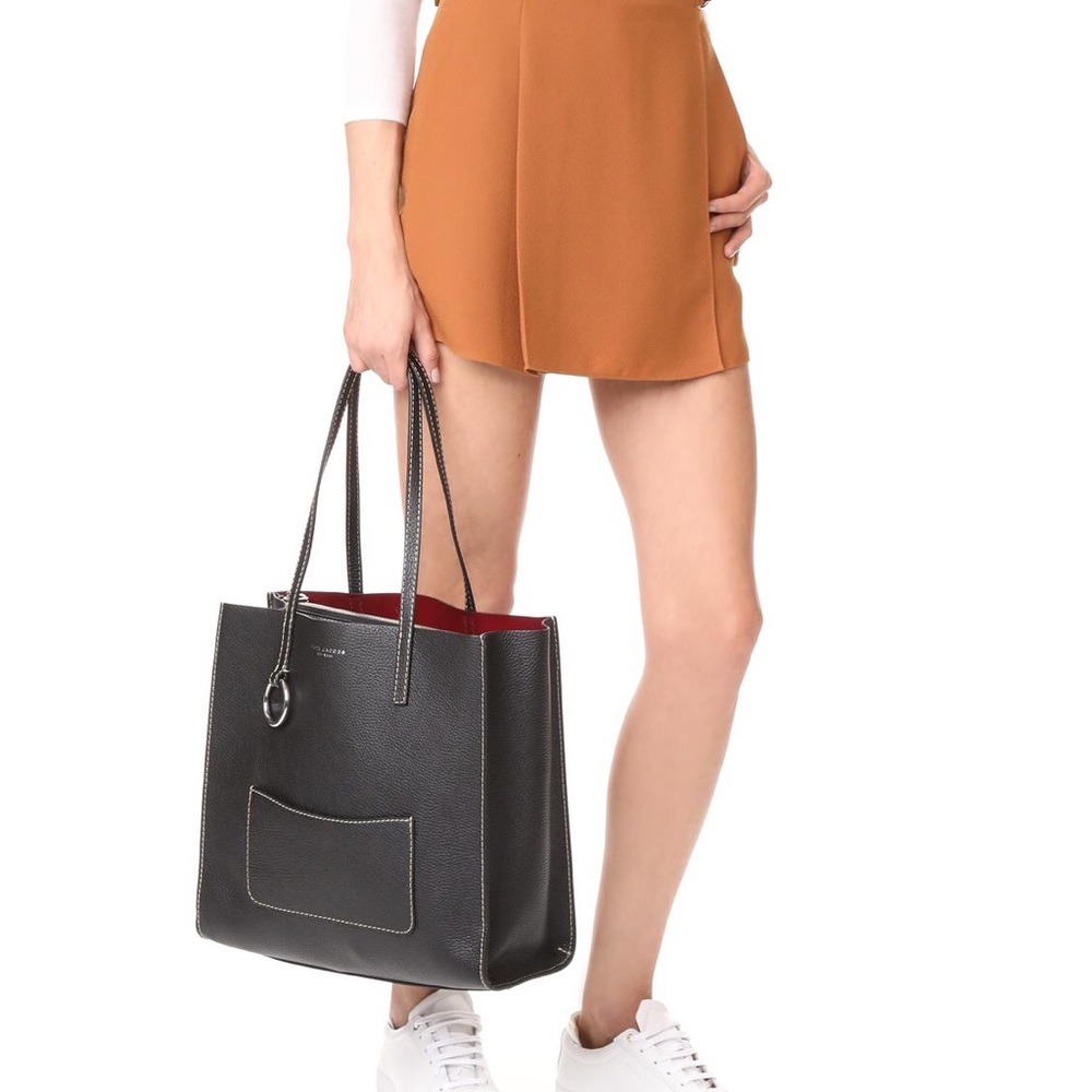 Marc Jacobs The Bold Grind Black Pebbled Leather Tote Bag XL size